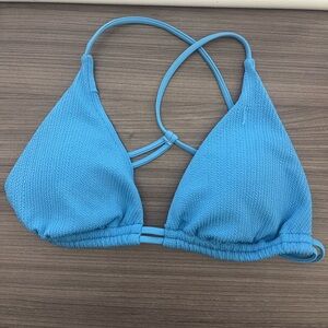 Blue bikini top